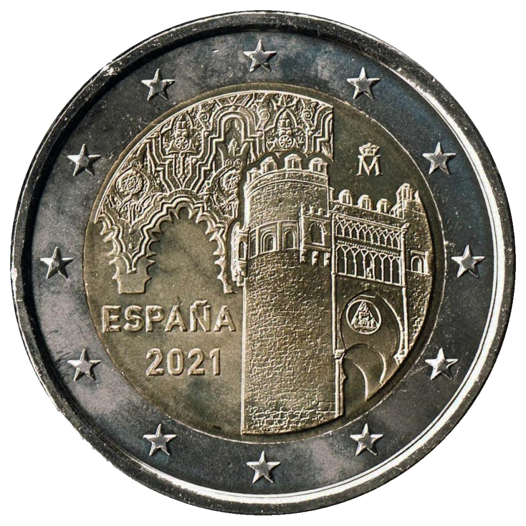 2 euros conmemorativa Patrimonio Mundial, Ciudad histórica de Toledo